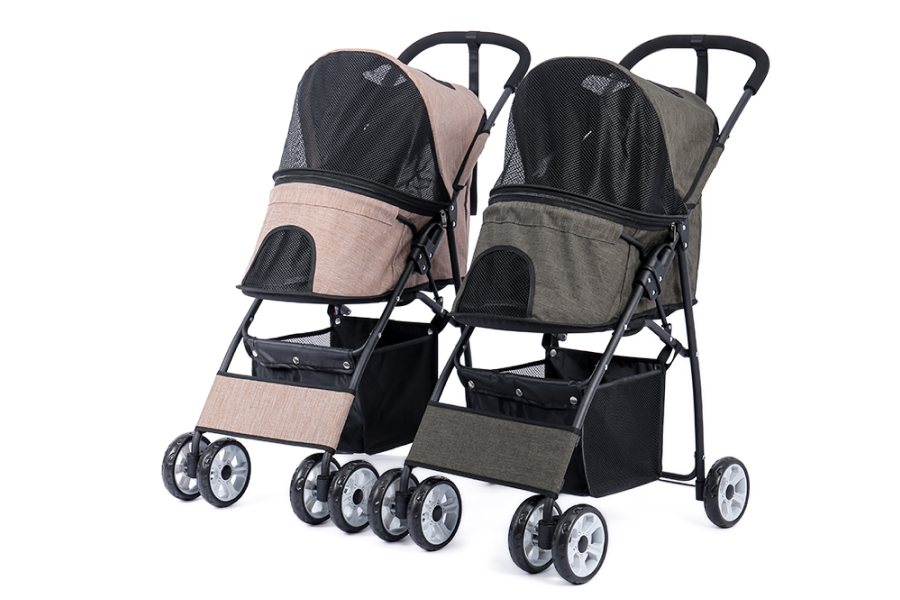Compact pet stroller for travel