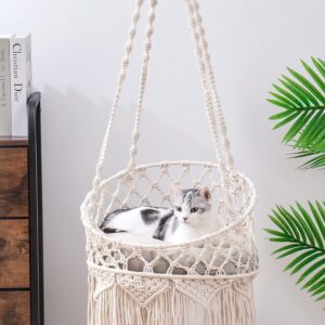Boho Macrame Cat Hammock